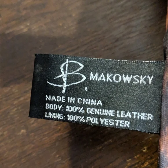 B Makowsky Hopo bag leather Over Size purse - Picture 6 of 8